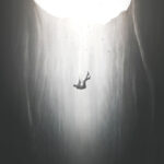 Illustration of a man in free fall